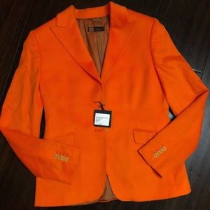 Giorgio Palm Beach Sz 10 Orange Blazer Cashm/Wool